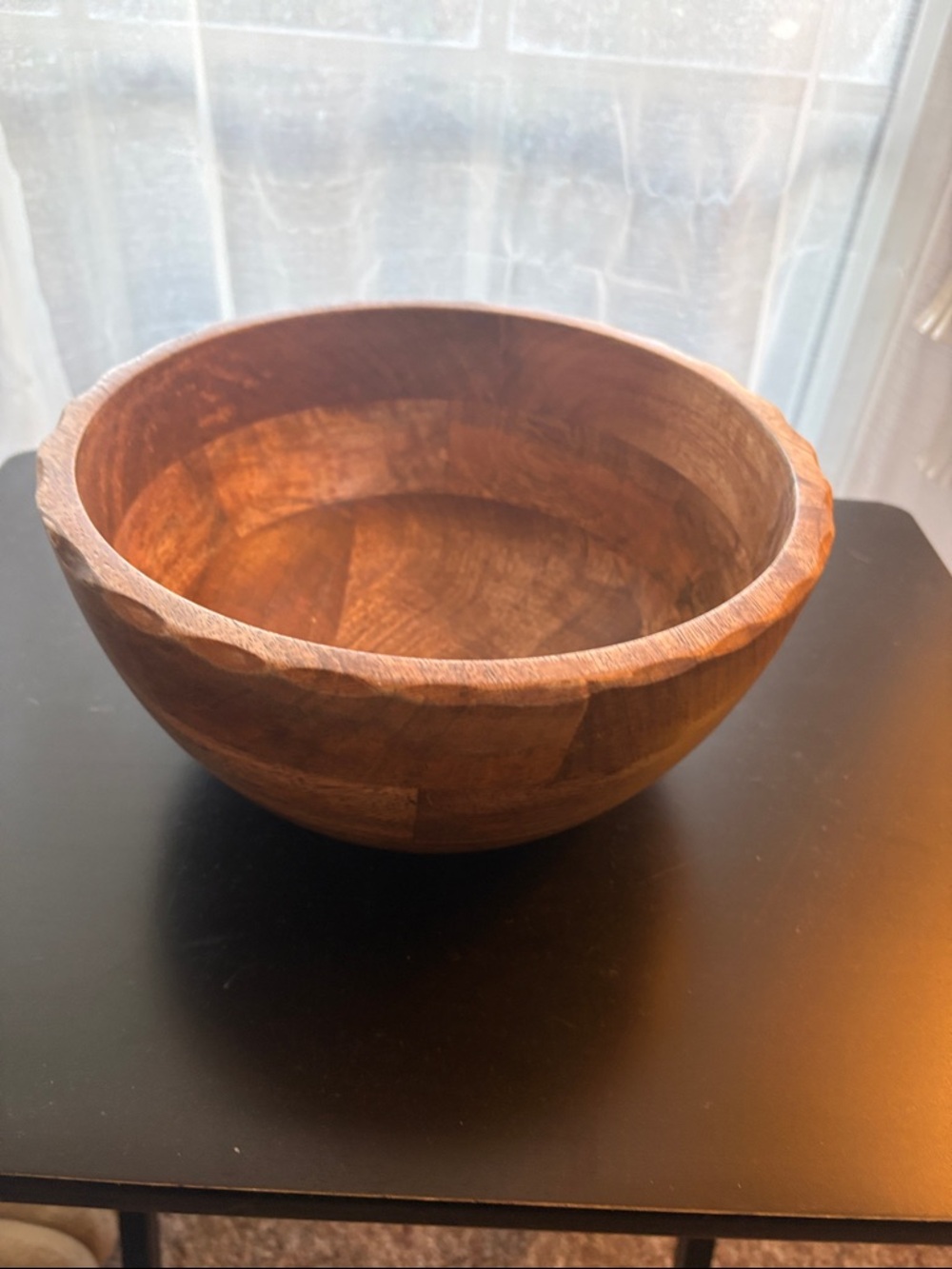 Hearth & Hand Wooden Serving Bowl in Rich Brown